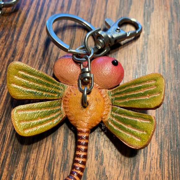 2 All leather dragonfly key ring.  2 items - Picture 4 of 4